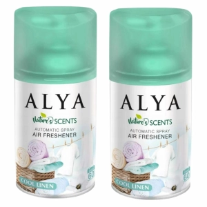 Alya Cool Linen odświeżacz powietrza w sprayu/ do automatów 60dni/250ml x2