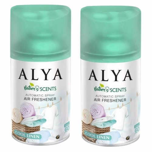 Alya Cool Linen odświeżacz powietrza w sprayu/ do automatów 60dni/250ml x2