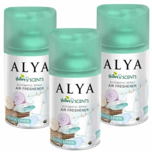 Alya Cool Linen odświeżacz powietrza w sprayu/ do automatów 60dni/250ml x3