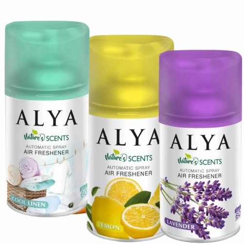 Alya odświeżacze powietrza Cool linen, Lawenda i cytryna 250ml x3