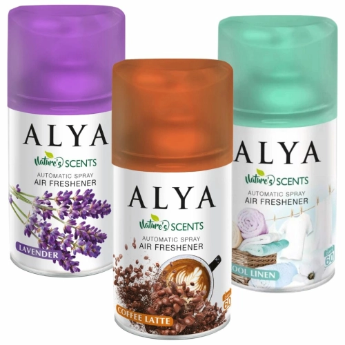 Alya odświeżacze powietrza Cool linen, Lawenda i kawa 250ml x3
