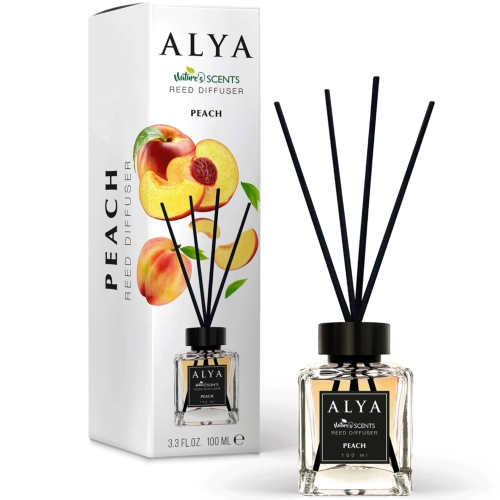 Alya patyczki zapachowe Nature's Scents Peach o zapachu brzoskwini 100ml