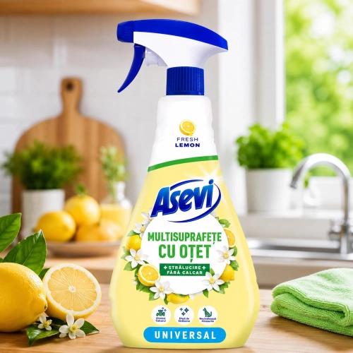 Asevi uniwersalny środek czyszczący z dodatkiem octu o zapachu cytryny 750m
