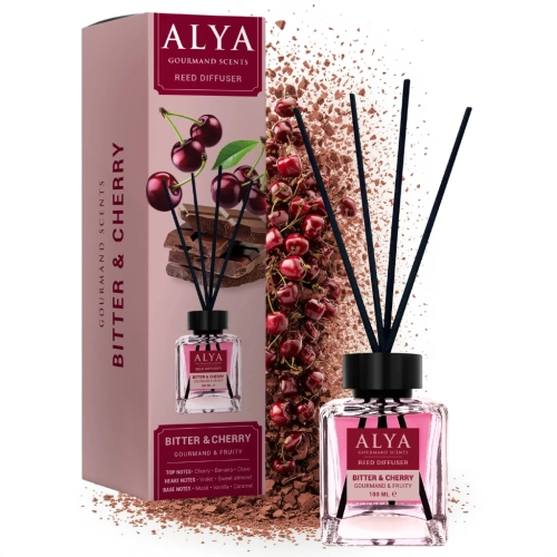 ALYA Gourmand Bitter & Cherry 100ml Patyczki Zapachowe Wiśnia i Czekolada