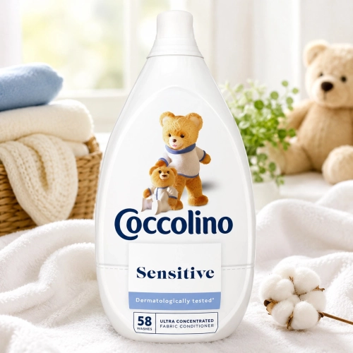 Coccolino Sensitive płyn do płukania tkanin 58pł 870ml delikatny dla dzieci