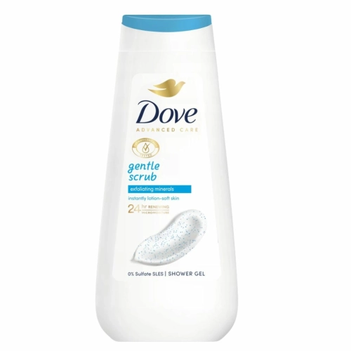 Dove Gentle Scrub kremowy żel pod prysznic z delikatnym peelingiem 225ml
