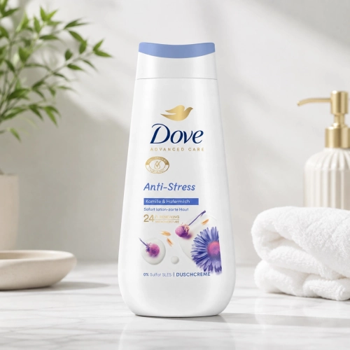 Dove Advanced Anti-Stress Żel pod Prysznic Rumianek,Mleko Owsiane 225ml