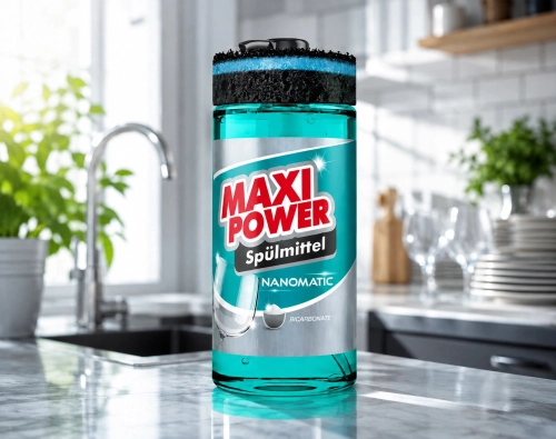 Maxi Power płyn do naczyń Nanomatic z sodą i z gąbką 1,0l
