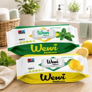 Wewi Platinum Lemon & Mint ręczniki czyszczące 2x100szt grube i mocne