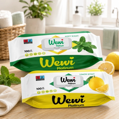 Wewi Platinum Lemon & Mint ręczniki czyszczące 2x100szt grube i mocne