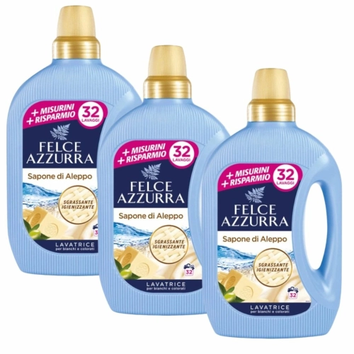 Felce Azzurra Aleppo włoski płyn do prania z mydłem Aleppo 32pr 3x 1,595l
