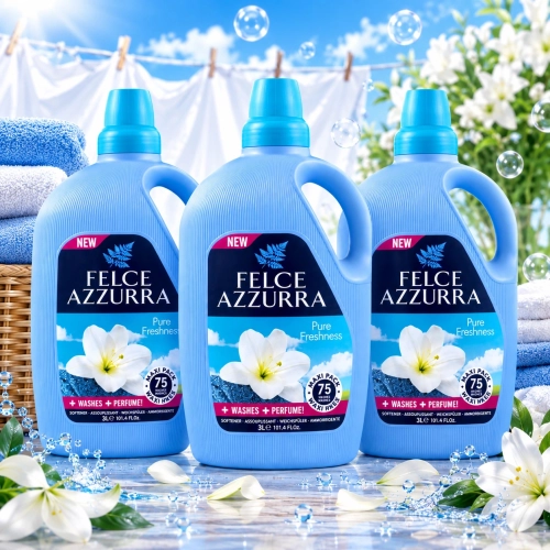 Felce Azzurra Pure włoski płyn do płukania tkanin lilia 75 płukań 3x 3,0l