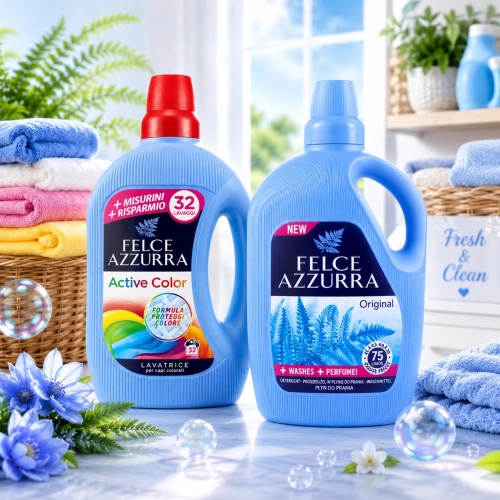 Felce Azzurra Active Color 1,595l + Original 3l zestaw do prania i płukania