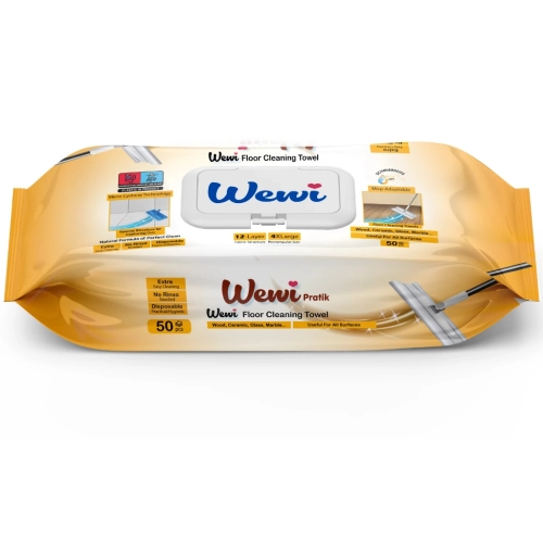 Wewi Easy Clean Mokre Wkłady do Mycia Podłóg Mop 50szt z mydłem arabskim