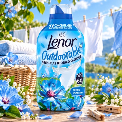 Lenor Outdoorable Spring Awakening niebieski płyn do płukania 60pł 840ml