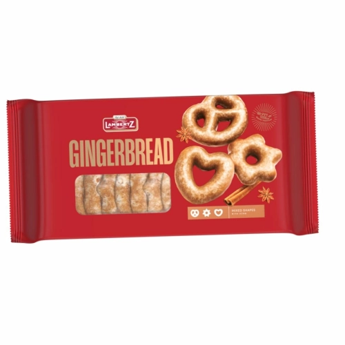 Lambertz Gingerbread lukrowane pierniki w różnych kształtach 800g