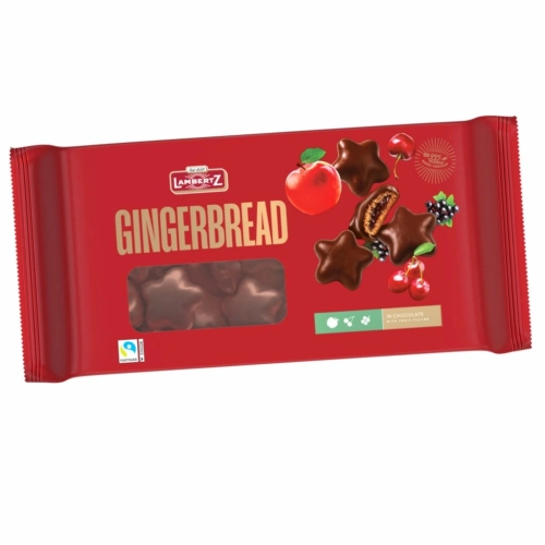 Lambertz piernikowe gwiazdki w czekoladzie z nadzieniem wieloowocowym 800g