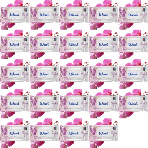 24x Wewi Orchid Chusteczki Nawilżane o Zapachu Orchidei dla dzieci 72 szt.