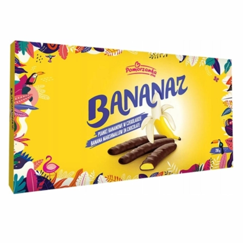 Pomorzanka Bananaz pianki bananowe w czekoladzie 200g
