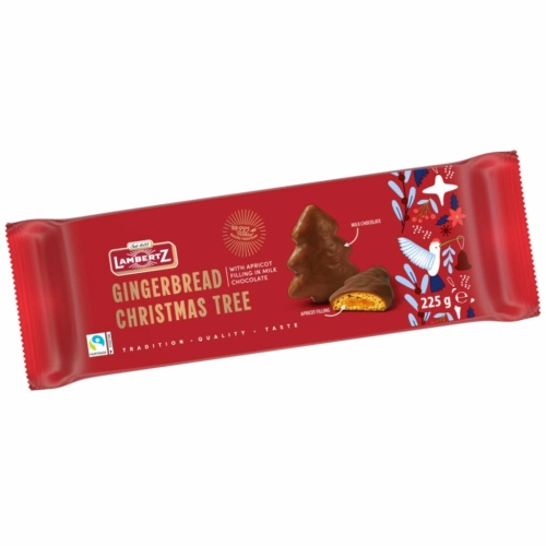 Lambertz piernikowe choinki w czekoladzie z nadzieniem morelowym 225g