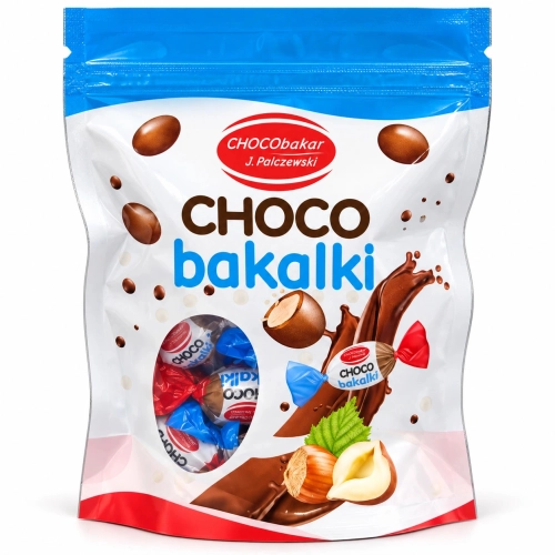 Chocobakalki praliny z kremem mlecznym z orzechami mleczna czekolada 120g