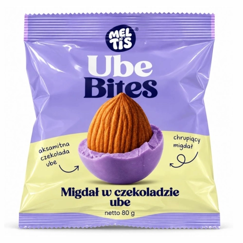 Meltis Ube Bites chrupiące Migdały w Aksamitnej Czekoladzie Ube 80g