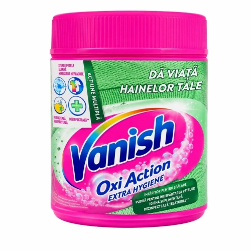 Vanish Extra hygienie odplamiacz w Proszku do Tkanin Kolorowych 423g