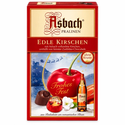 Asbach Edle Kirschen praliny z wiśniami, brandy w gorzkiej czekoladzie 100g